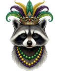 Mardi Gras 423 - Funny Mardi Gras Raccoon Beads Mask New Orleans Carnival Sweatshirt