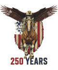 4th of July 548 - Usa 250th Anniversary Bald Eagle & Clydesdale Long Sleeve T Shirt