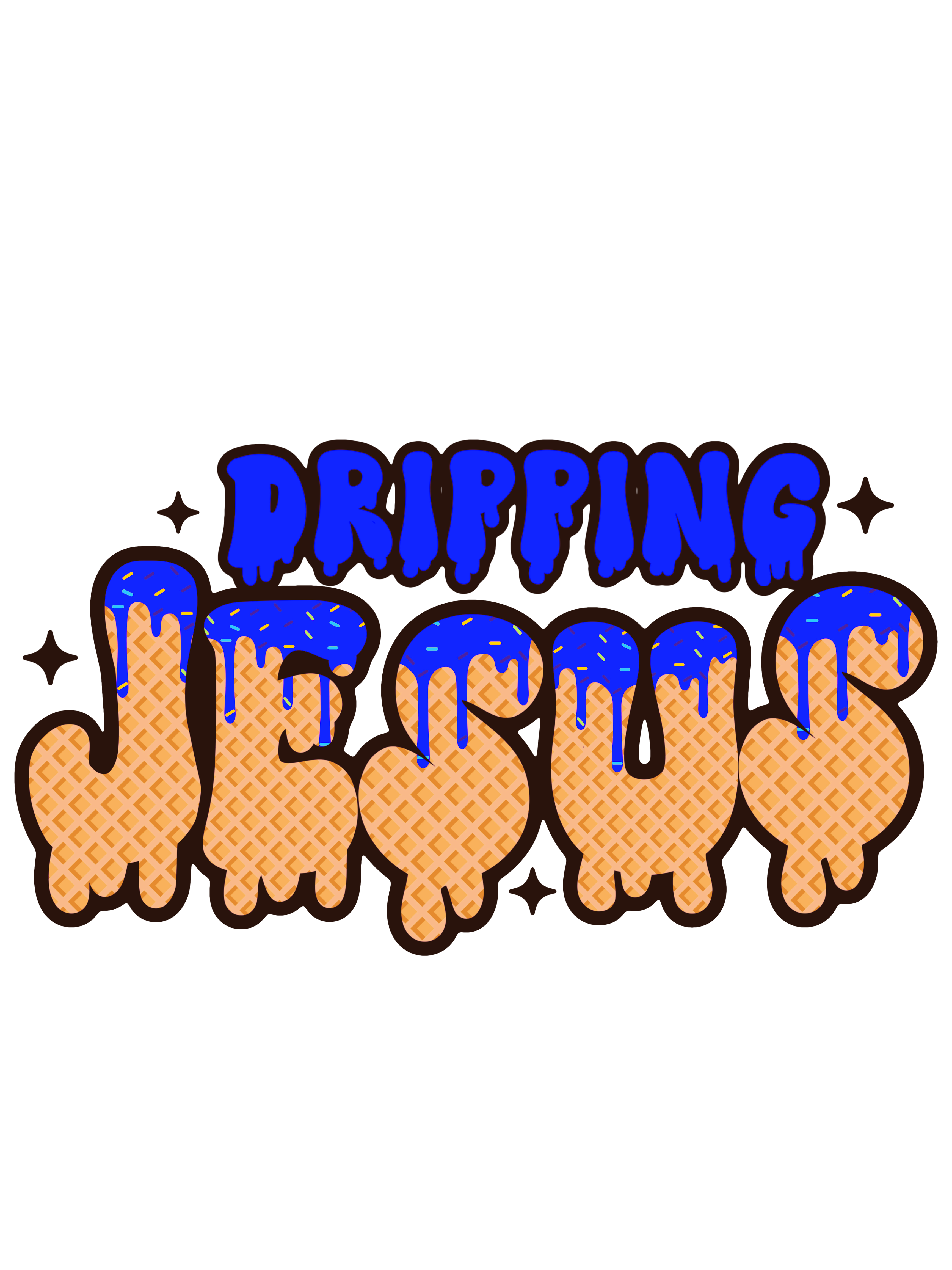 Christian 368 - Jesus Drip Blue