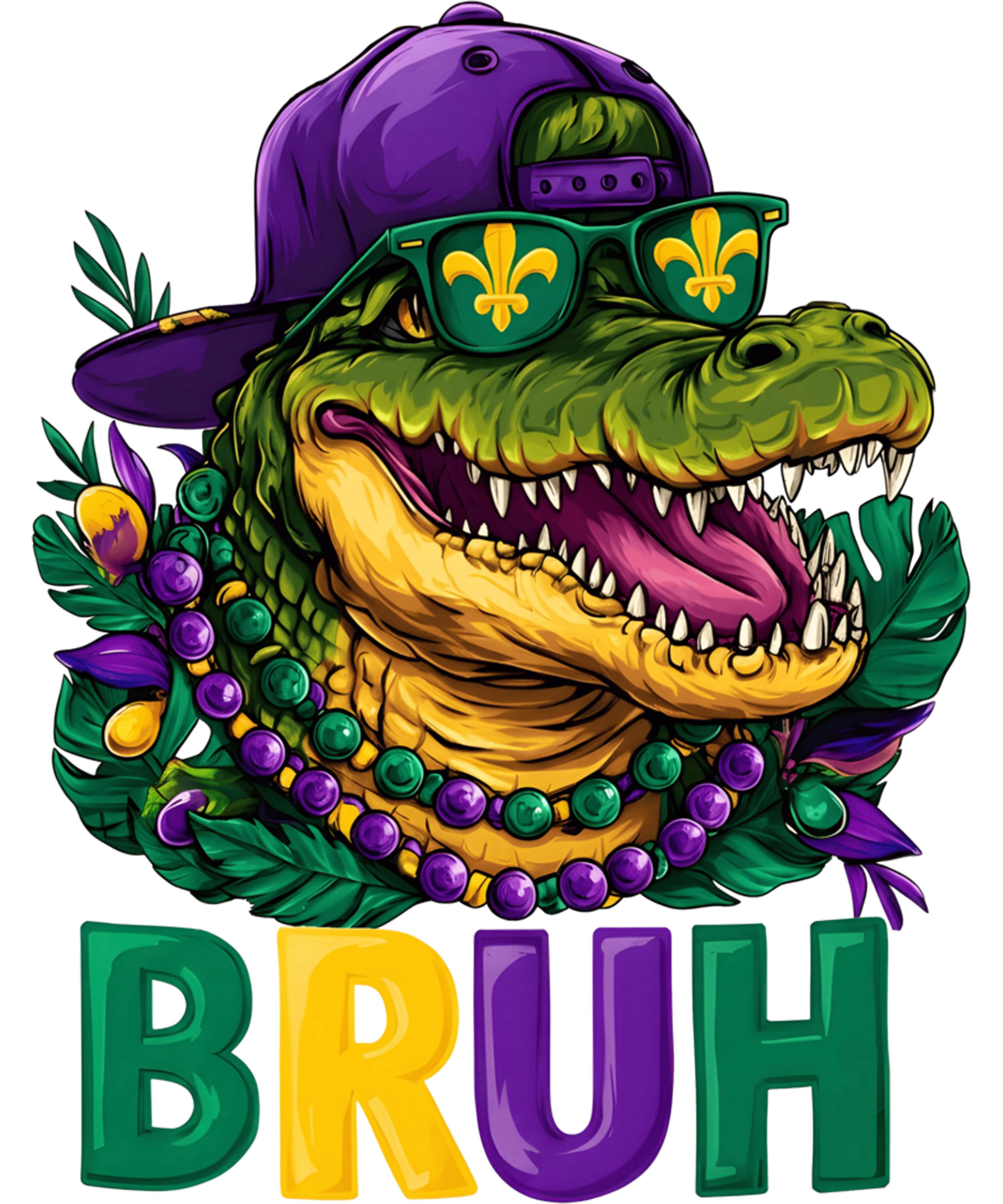 Mardi Gras 571 - Mardi Gras Bruh Mardigator Alligator Mens Boys Kids Teens Sweatshirt