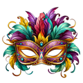 Mardi Gras 721 - Mardi Gras Mask Clipart Sublimation 88819918 15