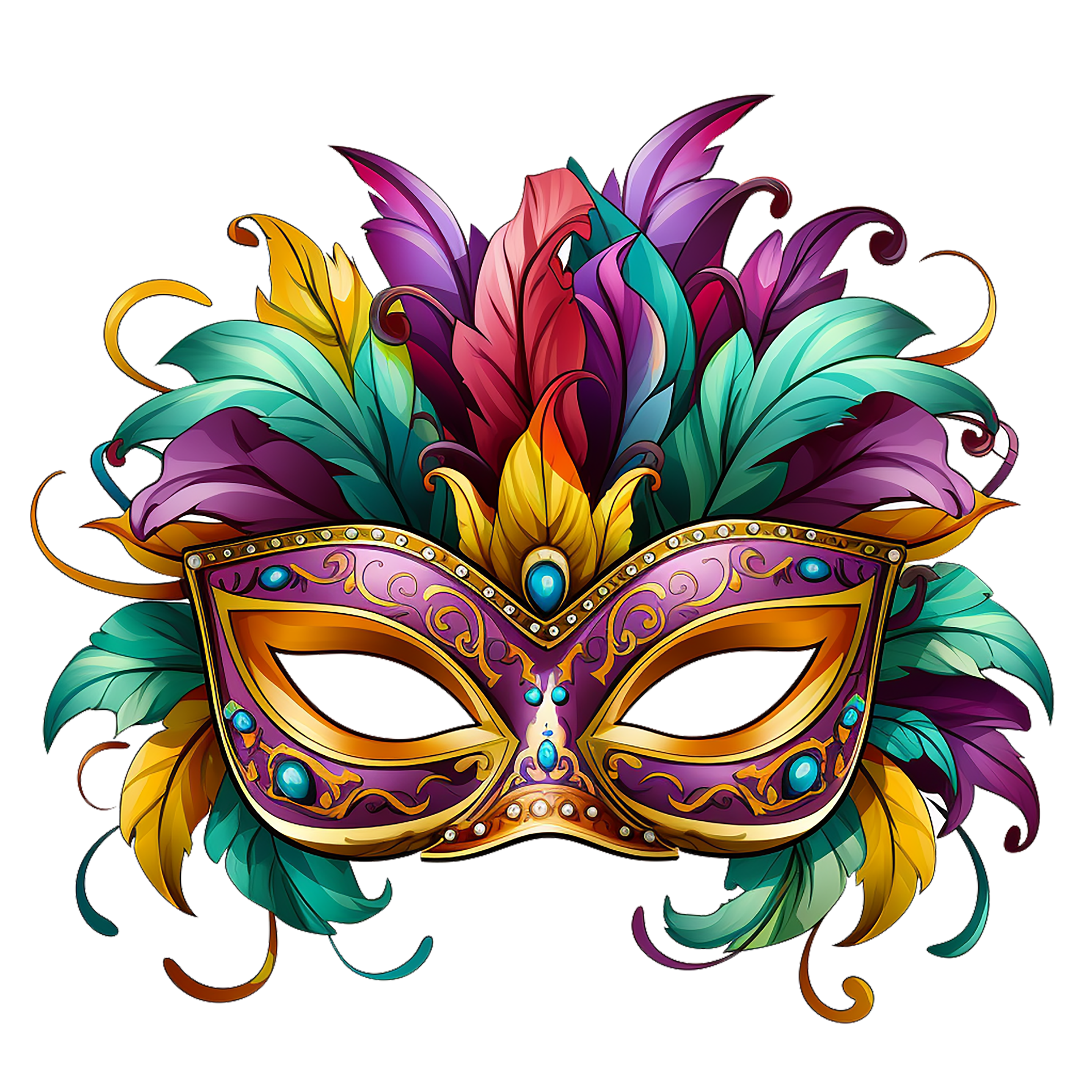 Mardi Gras 721 - Mardi Gras Mask Clipart Sublimation 88819918 15