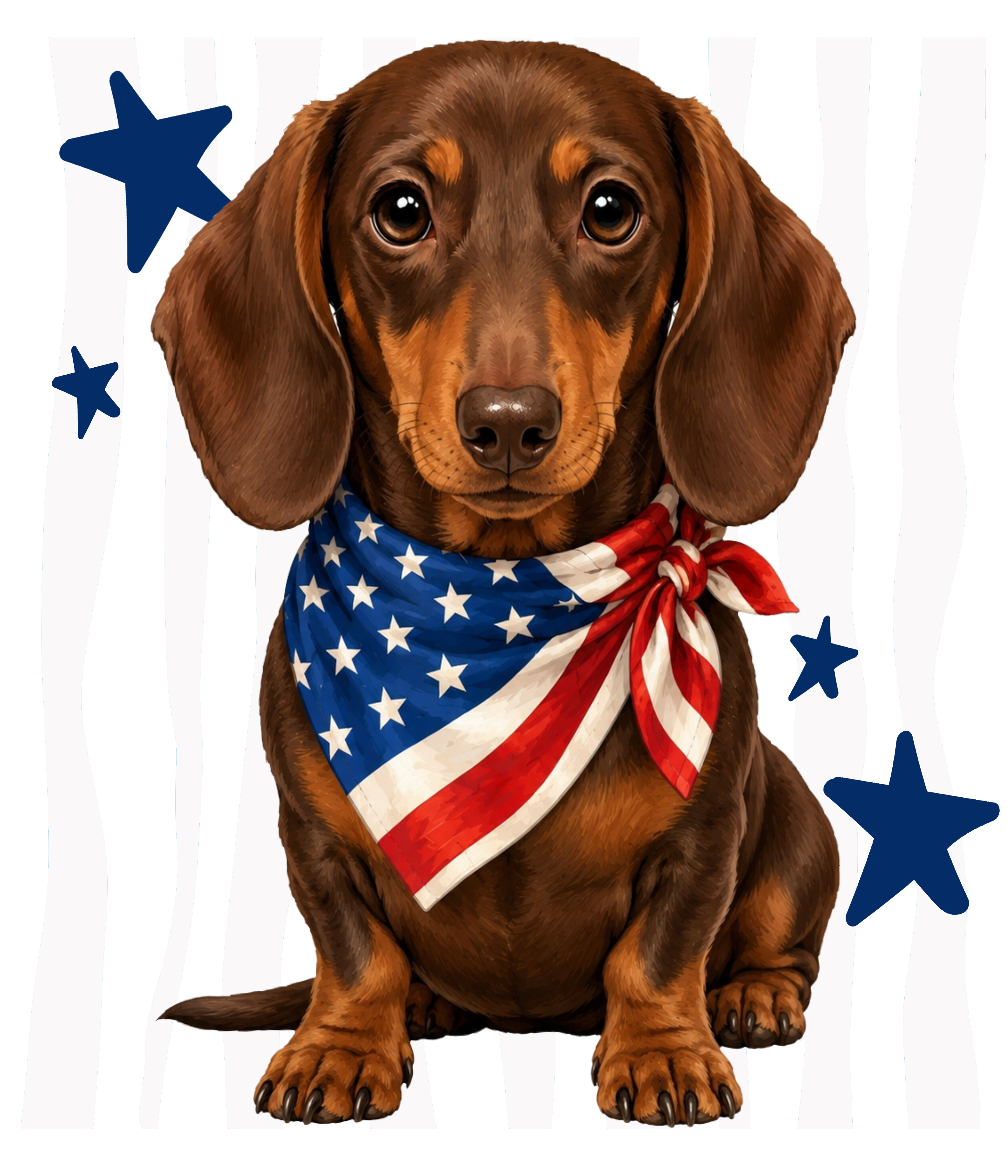 Randomness 1776 - Weiner Dog Brown Usa Front