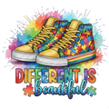 Autism 41 - 15.Rainbow Heart Autism Awareness Design