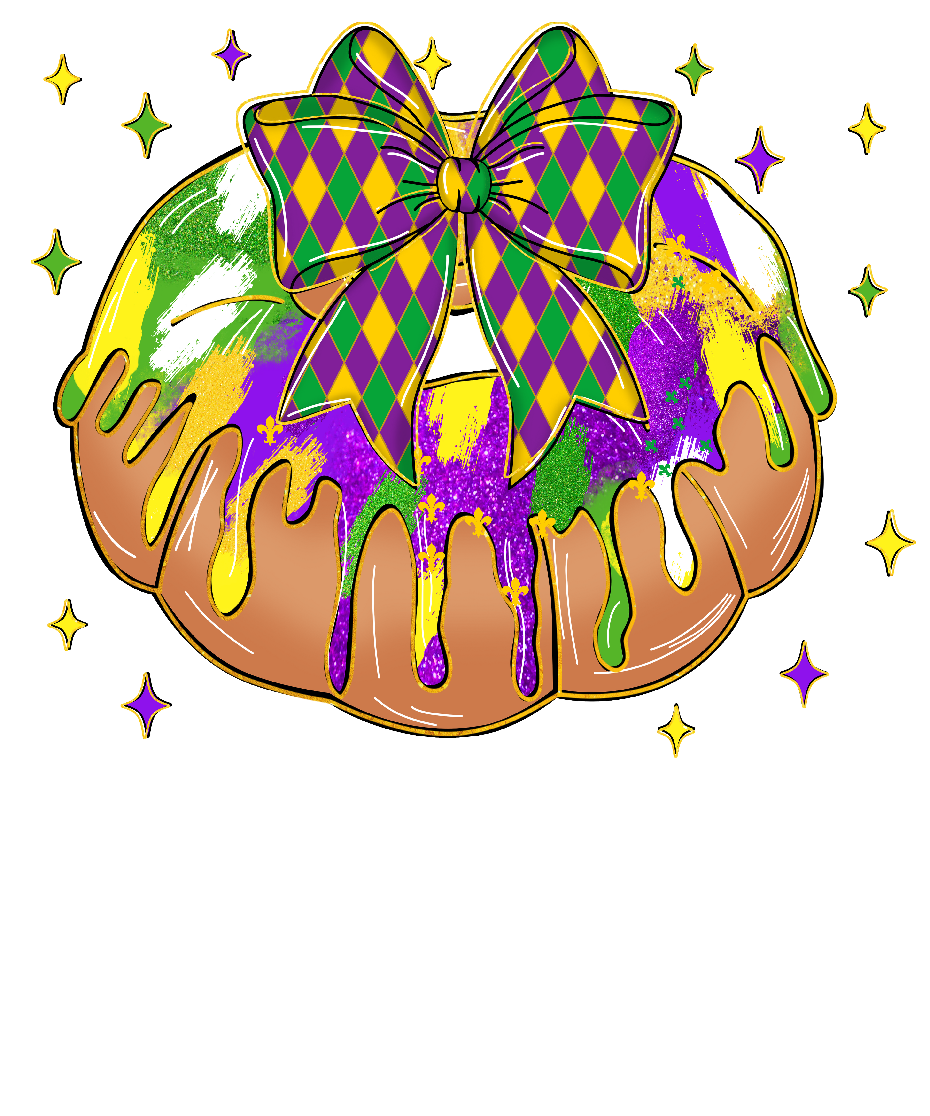 Mardi Gras 938 - Or 24122024 Vtn Coquette Bow King Bread Mardi Gras Fix