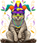 Mardi Gras 583 - Mardi Gras Cat Nola New Orleans Louisiana Funny Cat Long Sleeve T Shirt