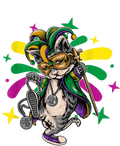 Mardi Gras 836 - Meowdi Mardi Gras Cat Kitty Lover Kitten Owner Mask Beads T Shirt