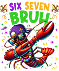 Mardi Gras 1007 - Six Seven Bruh Mardi Gras Dabbing Crawfish Men Women Kid Sweatshirt