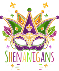 Mardi Gras 587 - Mardi Gras Costume Let The Shenanigans Begin Mask T Shirt