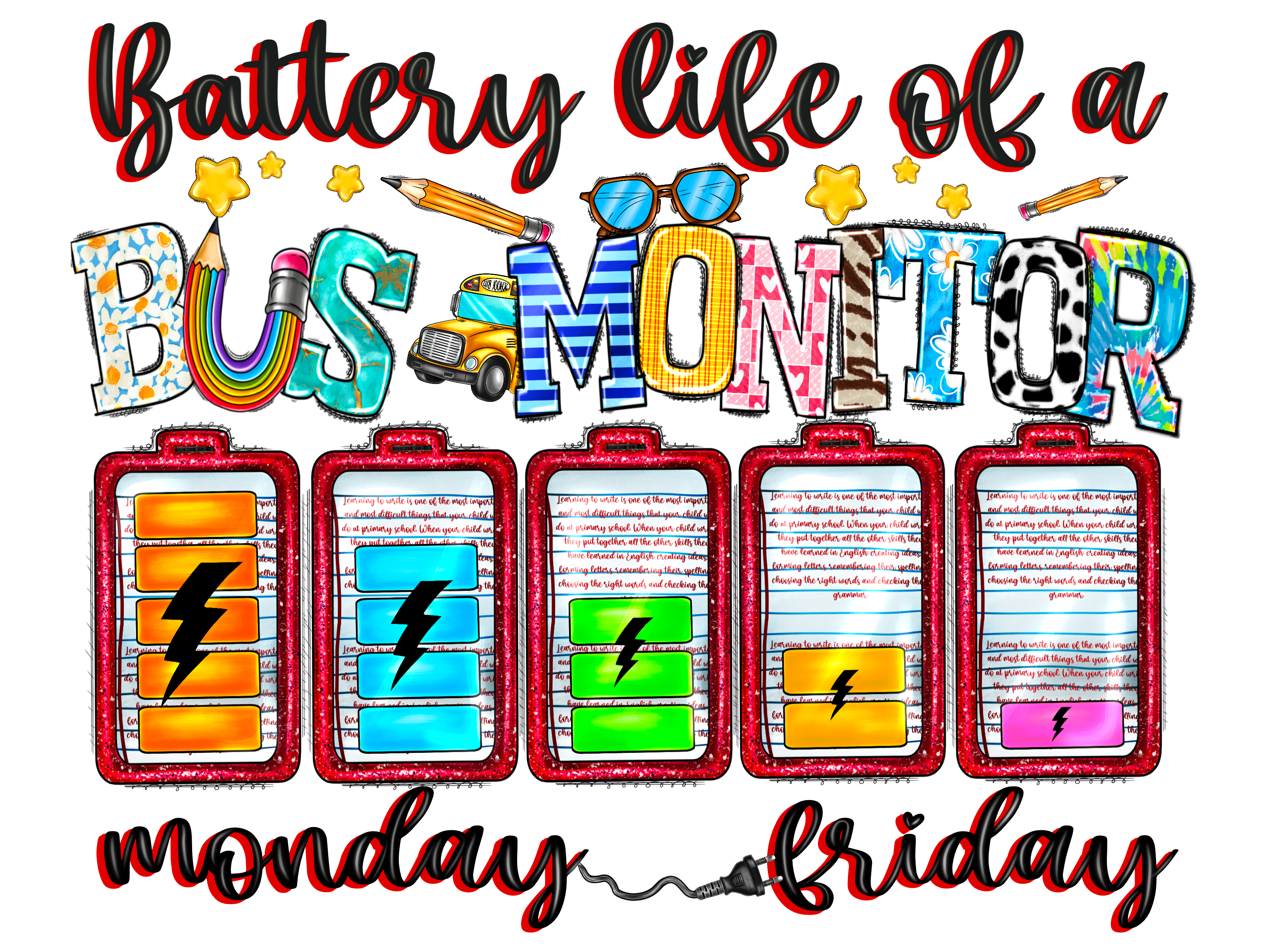 Teacher 114 - Batterylifeofabusmonitormondayfriday