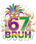 Mardi Gras 171 - 67 Meme Gen Alpha Slang Funny Mardi Gras Six Seven Book Sweatshirt